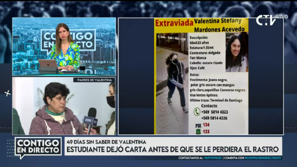 VALENTINA MARDONES LA JOVEN QUE LLEVA 50 DÍAS DESAPARECIDA, DEJÓ DESGARRADORA CARTA A SUS PADRES