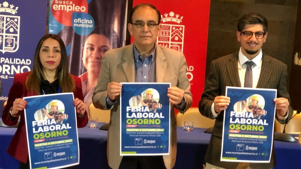  “FERIA LABORAL OSORNO 2022” OFRECERÁ MIL PUESTOS DE TRABAJO ESTE MARTES 4