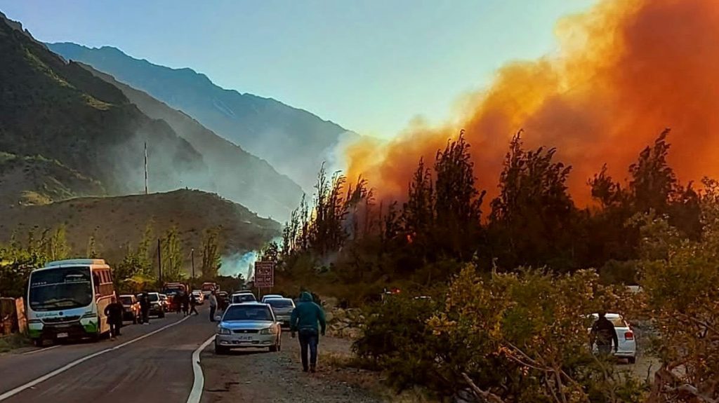 DECLARAN ALERTA ROJA PARA LA COMUNA DE MONTE PATRIA POR INCENDIO FORESTAL