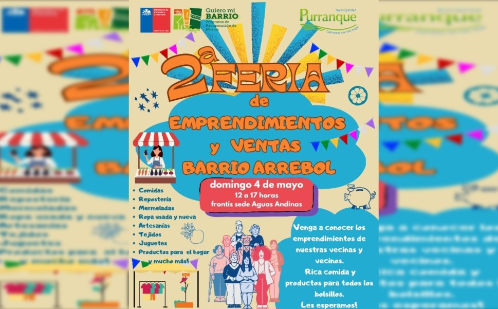 VECINOS DE BARRIO ARREBOL DE PURRANQUE INVITAN A SEGUNDA FERIA DE EMPRENDIMIENTOS Y VENTAS